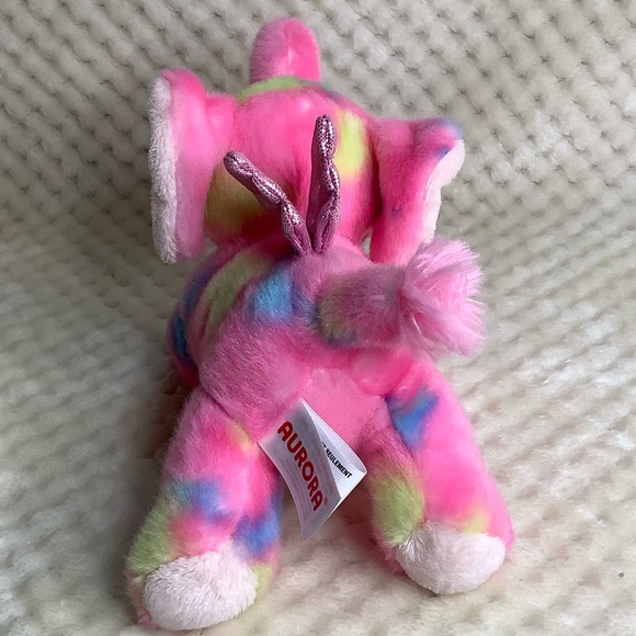 AURORA World Bright Fancies Plush Candyapple Pink Winged Elephant Stuffed Animal - Picture 4 of 13